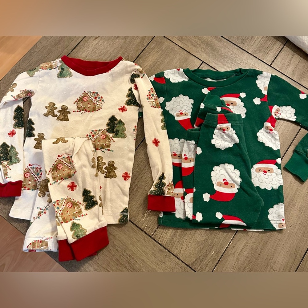 Two sets of 2T Christmas Pajamas